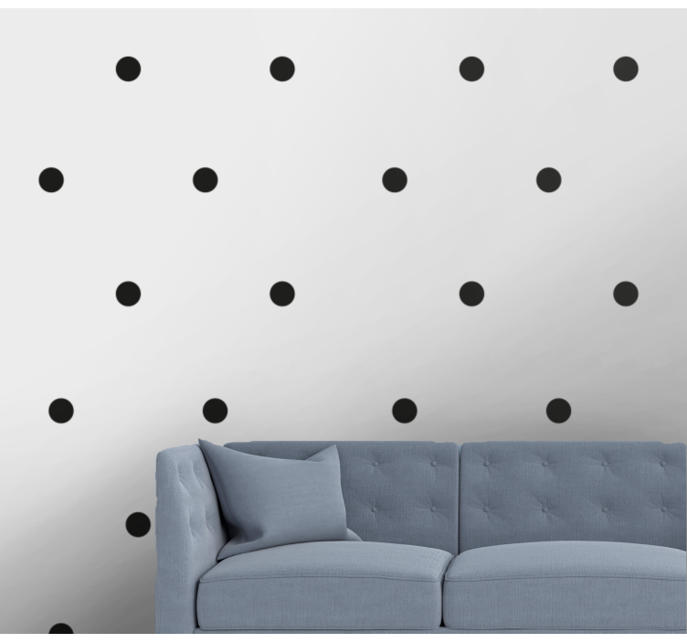 Papier peint design Points noirs de style nordique - TenStickers