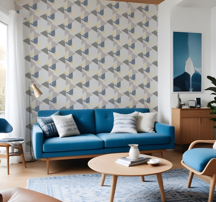 Papier peint moderne triangles verticaux - TenStickers