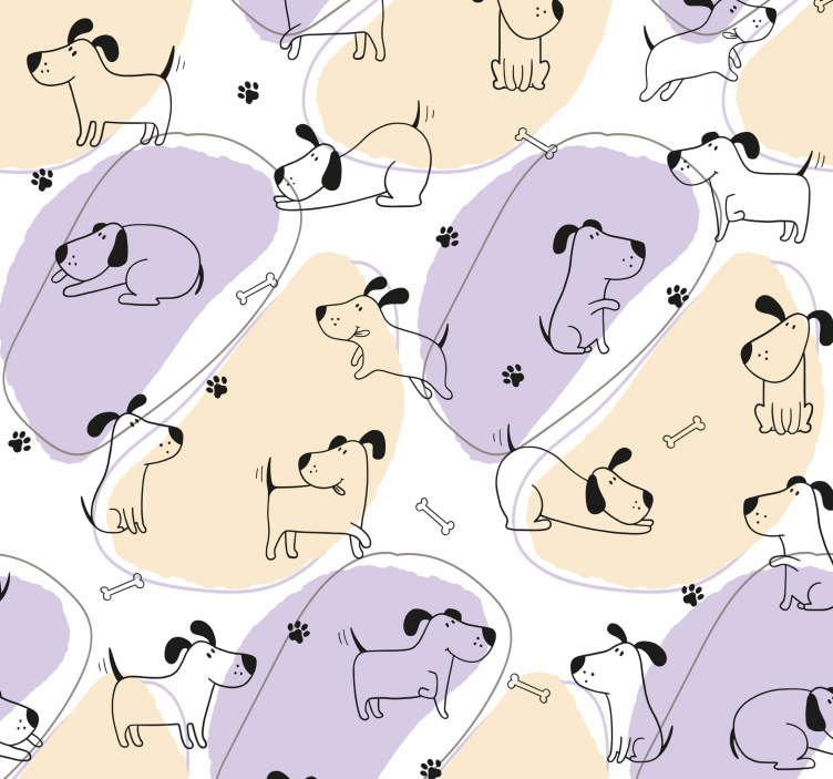 Papier peint chiens motif de chien nordique - TenStickers