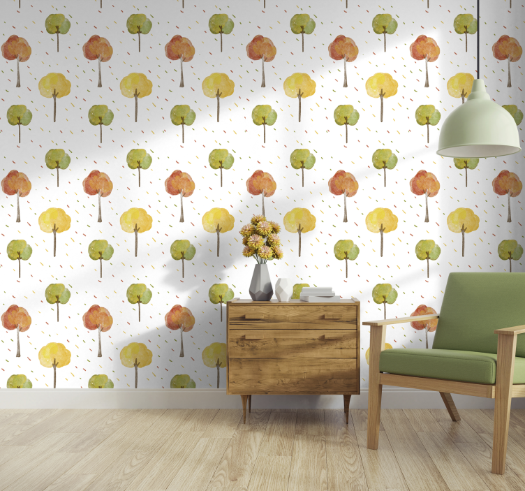 Papier peint nature motif d'arbres d'automne - TenStickers