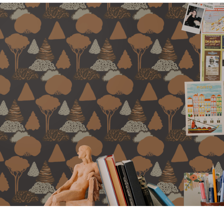 Papier peint nature silhouette de forêt - TenStickers