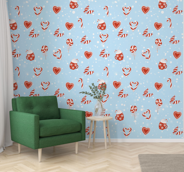 Papier peint Noël douceurs festives - TenStickers