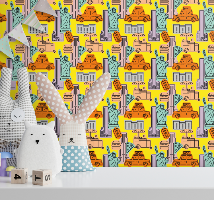 Papier peint New York thème taxi urbain - TenStickers