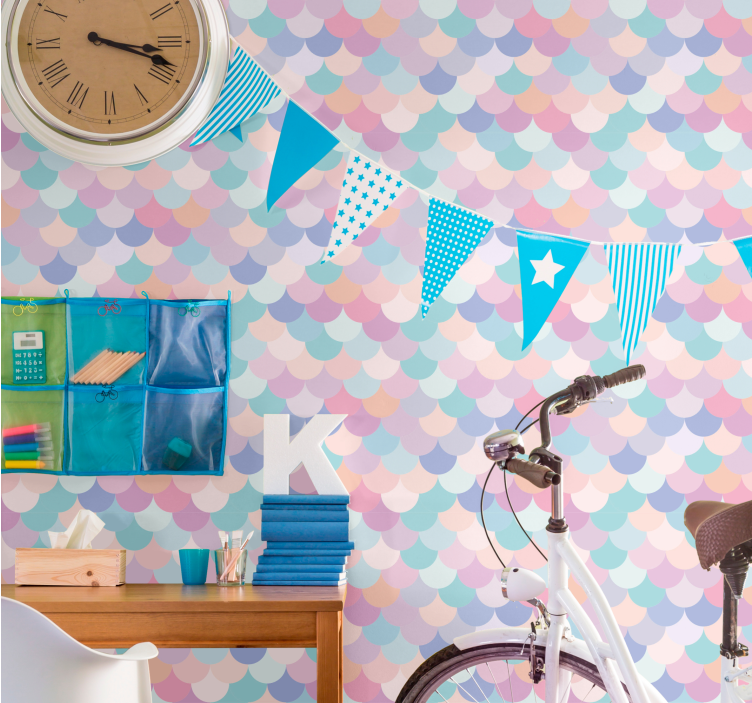 Papier peint animaux gammes aux tons doux - TenStickers