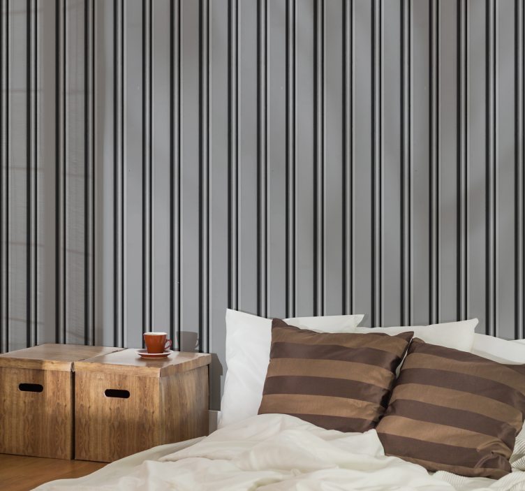Papier peint ligne verticale texture de mur gris - TenStickers