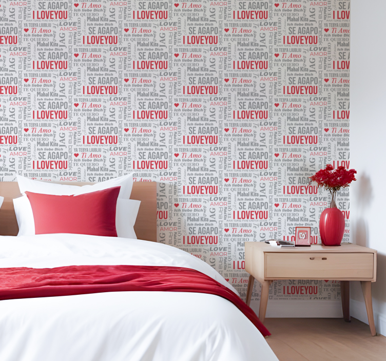 Papier peint texte i love you dans différentes langues - TenStickers