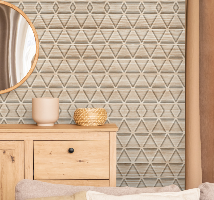 Papier peint triangles couches de texture 3d - TenStickers