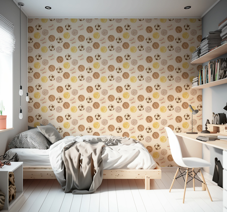 Papier peint vintage Modèle de boules vintage - TenStickers