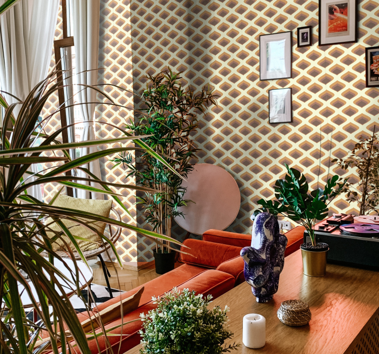 Papier peint vintage Pétales des années 60 - TenStickers