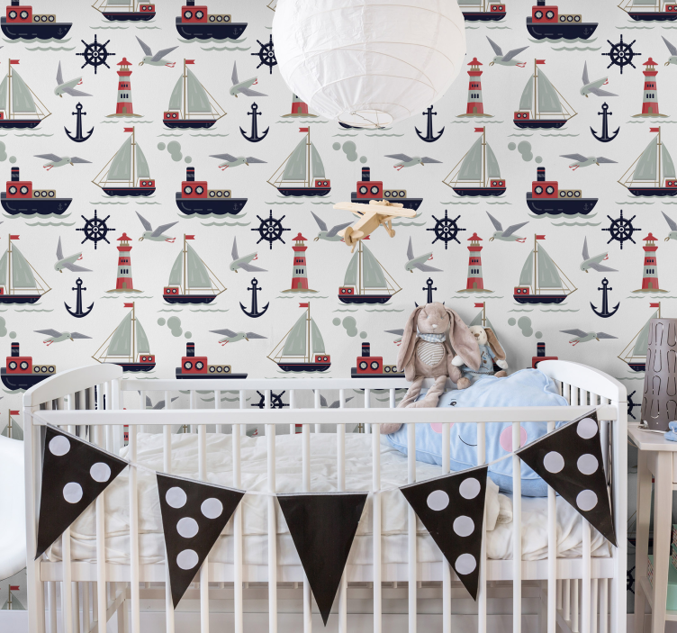 Papier peint enfant decos marine - TenStickers