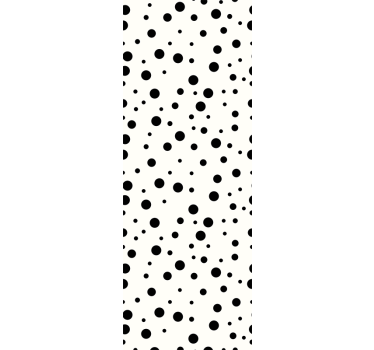 Papier peint cercles points noirs - TenStickers