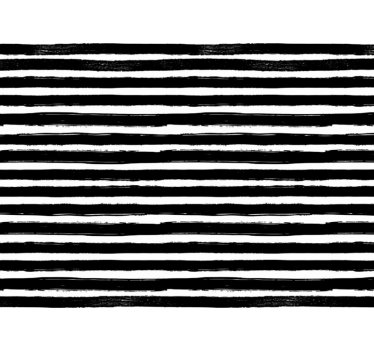 Papier peint lignes horizontales rayures noir et blanc - TenStickers
