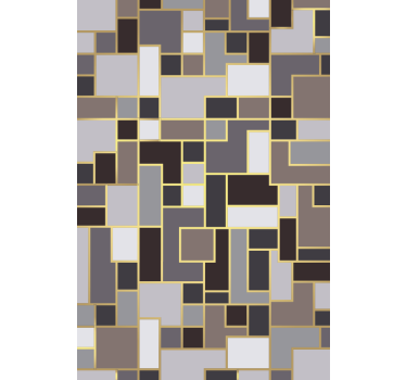 Papier peint couloir mosaïque de rectangles gris - TenStickers