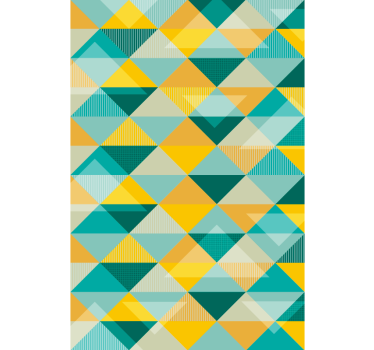 Papier peint couloir motif triangles géométriques - TenStickers