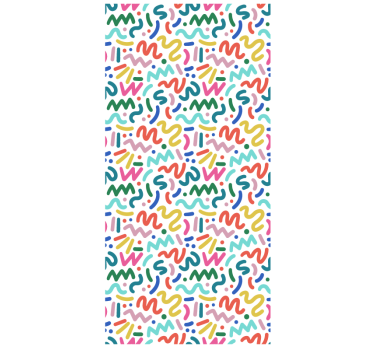 Papier peint couloir formes colorées abstraites - TenStickers
