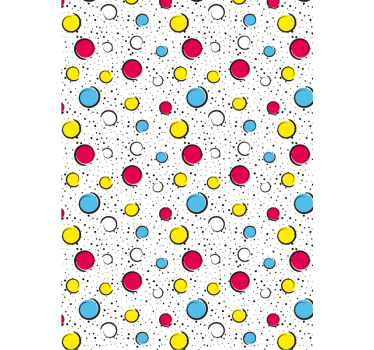 Papier peint couloir pois multicolores - TenStickers