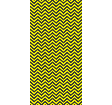 Papier peint couloir design zigzag noir et jaune - TenStickers