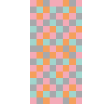 Papier peint couloir art abstrait carré - TenStickers