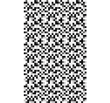 Papier peint couloir motif pixels monochrome - TenStickers