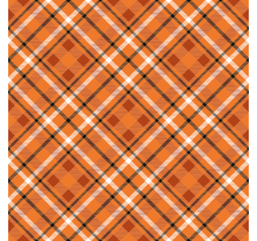 Papier peint couloir carreaux orange à motifs marron - TenStickers