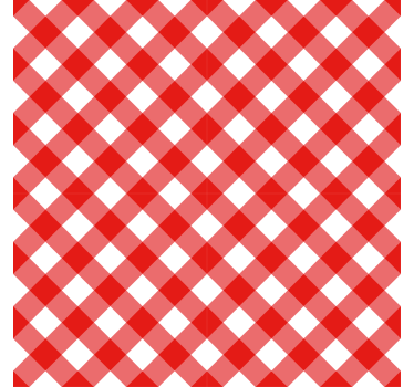 Papier peint couloir carrés rouges et blancs - TenStickers