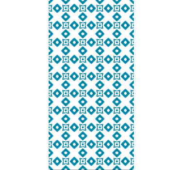 Papier peint couloir design géométrique bleu diamant - TenStickers