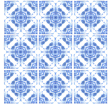 Papier peint pierre motif bleu classique - TenStickers