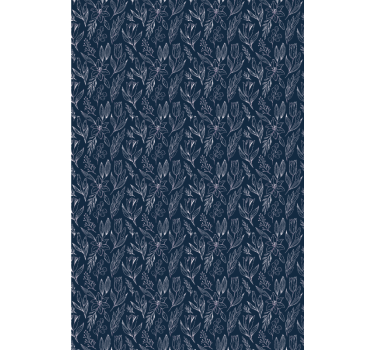 Papier peint couloir motif floral de lys sans couture - TenStickers