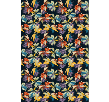 Papier peint couloir design floral lys tigré - TenStickers