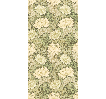 Papier peint couloir style moderne chrysanthème - TenStickers