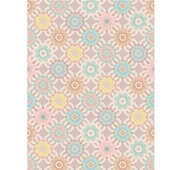 Papier peint couloir original "chic de mamie" - TenStickers