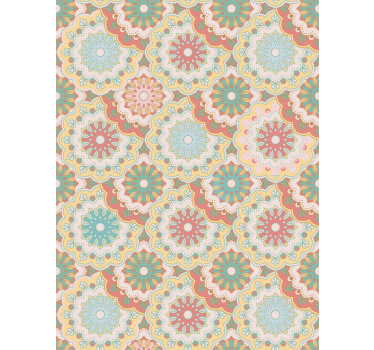 Papier peint couloir tissu "granny chic" - TenStickers