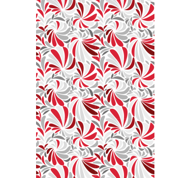 Papier peint couloir motif tourbillon floral - TenStickers