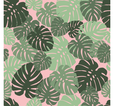 Papier peint couloir motif monstera tropical - TenStickers