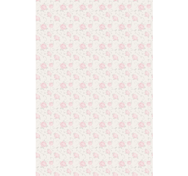 Papier peint couloir roses roses délicates - TenStickers