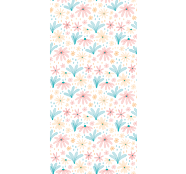 Papier peint couloir motif fleurs marguerites - TenStickers