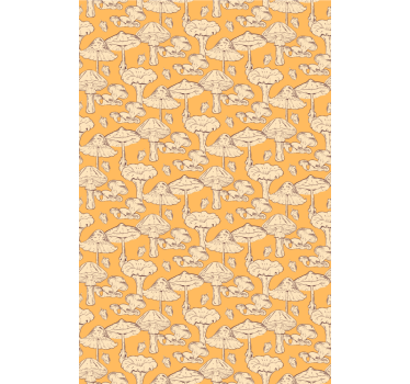Papier peint couloir motif champignon - TenStickers