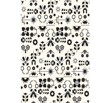 Papier peint couloir motifs floraux charmants - TenStickers