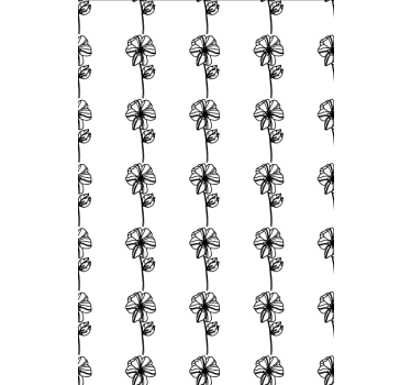 Papier peint couloir fleurs verticales noires - TenStickers