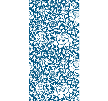 Papier peint couloir motif vintage bleu - TenStickers