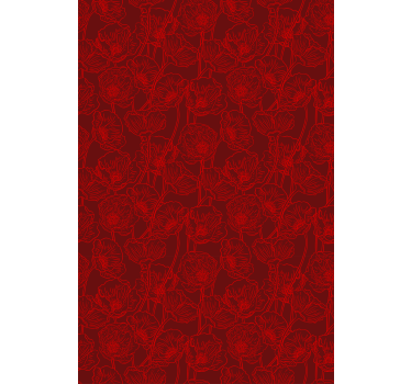 Papier peint couloir motif rouge complexe - TenStickers