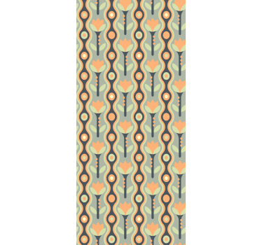 Papier peint couloir motif pétales abstraits - TenStickers