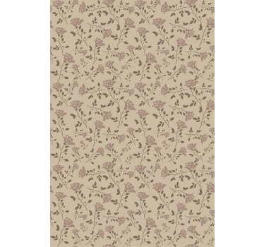 Papier peint couloir avec des motifs botaniques subtils - TenStickers