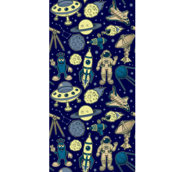 Papier peint chambre enfant personnages de l'espace - TenStickers
