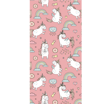 Papier peint chambre enfant plaisir de licorne magique - TenStickers