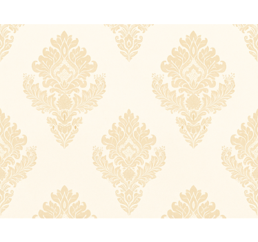 Papier peint chambre adulte damassé beige classique - TenStickers