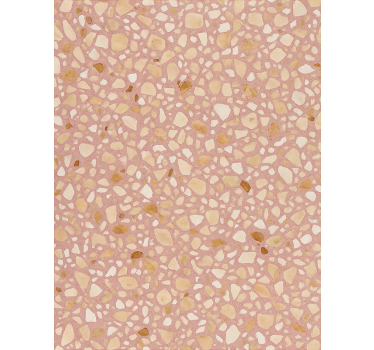 Papier peint pierre rose terre terrazzo - TenStickers
