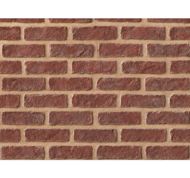 Papier peint briques rouge vieilli - TenStickers