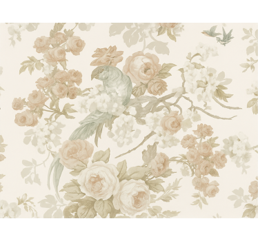 Papier peint chambre adulte floral vintage - TenStickers