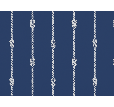 Papier peint chambre enfant corde marine bleu foncé - TenStickers